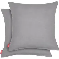 Blumtal Chenille Kussenslopen - Set van 2 - Zacht en met Blinde Rits - Kussenhoes 40 x 40, Grijs