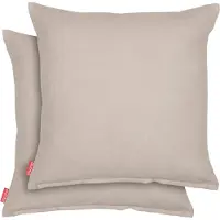 Blumtal Chenille Kussenslopen - Set van 2 - Zacht en met Blinde Rits - Kussenhoes 45 x 45, Taupe