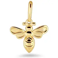 New Bling 9NBSAM-G220305 Gouden Hangertje Bijtje of Wesp - 8,5x10,7MM - 14 Karaat - Geel Goud