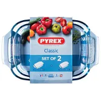 Pyrex Set Met Ovenschalen Pyrex Classic Transparant Borosilicaatglas (2 Pcs)