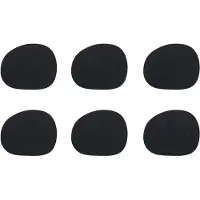 Aida Raw glasonderzetters leer 6-pack Black buffalo (zwart)