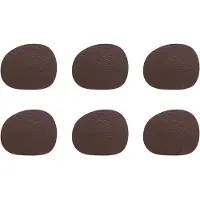Aida Raw glasonderzetters leer 6-pack Brown buffalo (bruin)