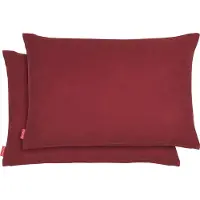 Blumtal Chenille Kussenslopen - Set van 2 - Zacht en met Blinde Rits - Kussenhoes 30 x 50, Aurora Red - Rood