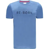 Re-Born - Sportkleding - Sport t-shirt - Logo shirt - Korte mouw t-shirt - Langer shirt - Heren - Petrol blauw - Maat S
