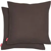 Blumtal Chenille Kussenslopen - Set van 2 - Zacht en met Blinde Rits - Kussenhoes 45 x 45, Donkerbruin