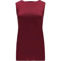 Re-Born Tanktop Elastiek Open Rug Dames - Burgundy - Maat XL