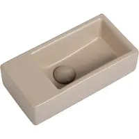 Guido Gusto Fontein Mia 40.5x20x10.5cm mat beige inclusief afvoerplug links zonder kraangat