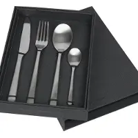 Broste Copenhagen Hune bestekset brushed satin 4-delig Roestvrij staal