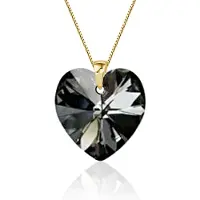 Montebello Ketting Posidonia HG66 - Swarovski Hart - 925 Zilver Verguld - Ø18mm - 45cm