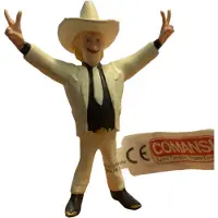 Comansi Capture the flag - Speelfiguur - Taarttopper - Space Cowboy - Carson - In wit kostuum - 8 cm