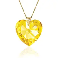 Montebello Ketting Posidonia HG104 - Swarovski Hart - 925 Zilver Verguld - Ø18mm - 45cm