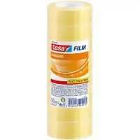TESA Plakband tesafilm 57207 Transparant 19 mm (B) x 33 m (L) BOPP (Bi-axiaal-georiënteerde polypropeen) 8 Rollen