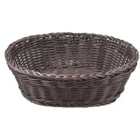 Cosy & Trendy Ovale broodmand/serveermand bruin kunststof L25 x B20 x H8 cm - broodmand