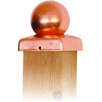 Intergard Paalornament koper bol paalkap voor tuinpaal 91mm