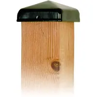 Intergard Paalornament piramide zwart paalkap voor tuinpaal 91mm