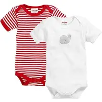 Playshoes Rompertje/body grijs / rood / wit