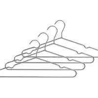 Zeller 8x Zilveren kleding hangers met broekstang 40 cm - Kledinghangers