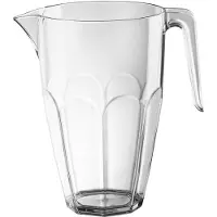 SANTEX 1x Bier pitcher/schenkkan van onbreekbaar transparant kunststof - Schenkkannen