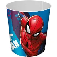 Kids Euroswan Spiderman prullenbak/papiermand - kunststof - 21,5 x 21 cm - Prullenmanden