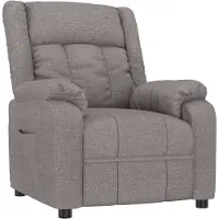 vidaXL Fauteuil verstelbaar stof taupe