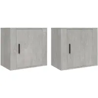 vidaXL Nachtkastjes 2 st wandgemonteerd 50x30x47 cm betongrijs