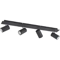 LINDBY Plafondlamp , Joffrey, dimbare, Zwart, Woonkamer, Metaal, Modern