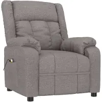 vidaXL Massagestoel stof taupe