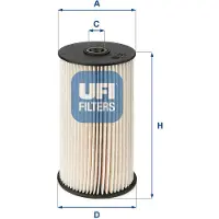 Ufi 26.007.00 Brandstoffilter
