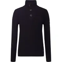 Petrol Industries - Heren Pullover - Fijngebreid V-hals 100% katoen - Zwart - Maat XL