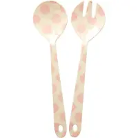 Rice saladebestek melamine 2-delig Pink dots