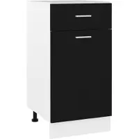 vidaXL Ladekast Lyon, zwart, 40x46x81,5 cm, houtvezel