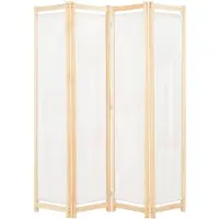 vidaXL Kamerscherm met 4 panelen 160x170x4 cm stof crème