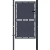 vidaXL Tuinpoort staal 100x175 cm antraciet