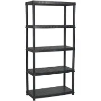 vidaXL Opbergrek 5-laags 85x40x185 cm kunststof zwart