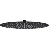 vidaXL Regendouchekop rond 40 cm roestvrij staal zwart
