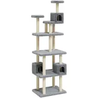 vidaXL Kattenmeubel met sisal krabpalen 188 cm lichtgrijs