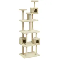 vidaXL Kattenmeubel met sisal krabpalen 188 cm crèmekleurig