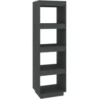 vidaXL Boekenkast/kamerscherm 40x35x135 cm massief grenenhout grijs