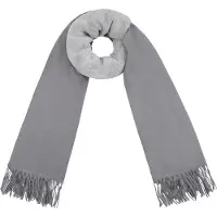 Yehwang Grijze Wintersjaal Soft Faux Bont - Lange Wintersjaals met Faux Bont deel - Faux Fur - Grijs