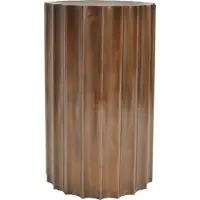 Ptmd collection PTMD Jenter Ronde Koffietafel - H51 x Ø30 cm - Ijzer - Koper