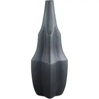 Ptmd Robbin Grey Glass Vase Angualr Winged L (Grijs, 13.5x47.5x13.5cm)