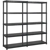 vidaXL Opbergrek 5-laags 170x40x185 cm kunststof zwart