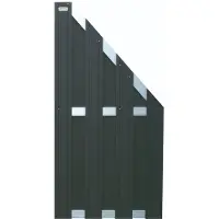 Intergard Tuinscherm schutting composiet zwart 90x180/93cm