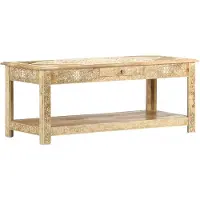 vidaXL Salontafel handgeschilderd 110x50x45 cm massief mangohout