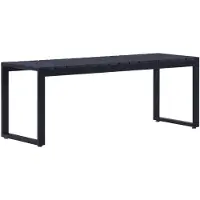 vidaXL Tuinbank 120,5 cm PS-plaat zwart