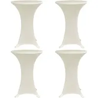 vidaXL Statafelhoes 4 st stretch Ø80 cm crème