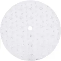 vidaXL Luxe Kerstboomrok Wit 90 cm Imitatiebont