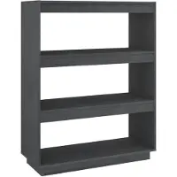 vidaXL Boekenkast/kamerscherm 80x35x103 cm massief grenenhout grijs