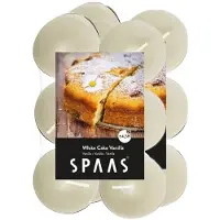 Spaas Candles 24x Theelichten vanille geurkaarsen White Cake Vanilla 4,5 branduren - geurkaarsen