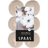 Spaas Candles 12x Maxi theelichten katoen bloesem geurkaarsen Cotton Blossom 10 branduren - geurkaarsen